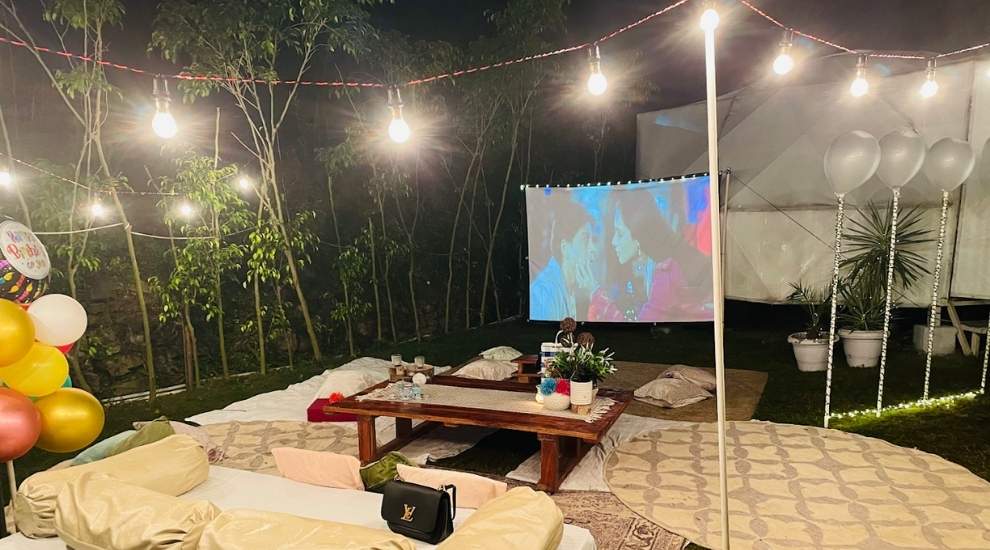 Outdoor movie Theater at nature vault shivpuri