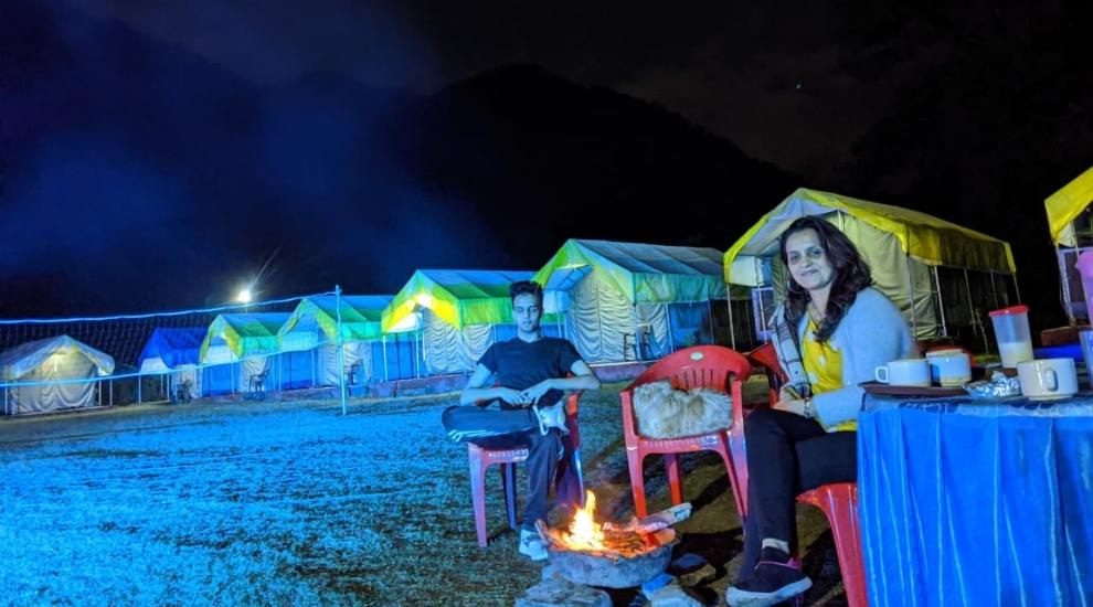 Rishikesh Camping with Bonfire at Riverstone