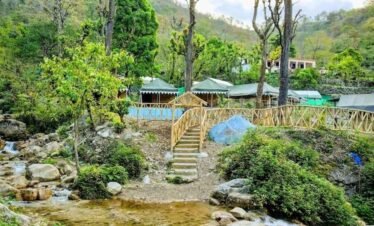 Tapovan Heights Camp Waterfall View